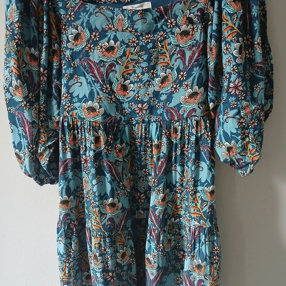 Maurices Women's Size Medium Babydoll Tiered Floral Mini Dress Boho CottageCore